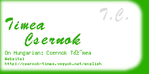 timea csernok business card